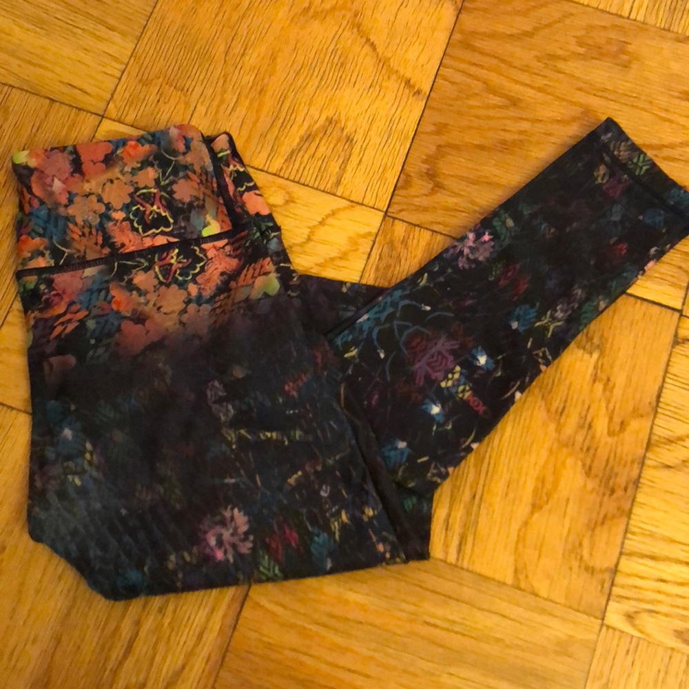 Ombré floral leggings
